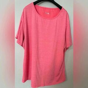 Zyia Athletic Top| Size XXXL | Pink/Coral striped